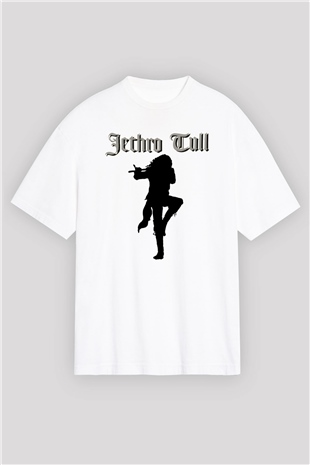 Jethro Tull Beyaz Unisex Oversize Tişört T-Shirt