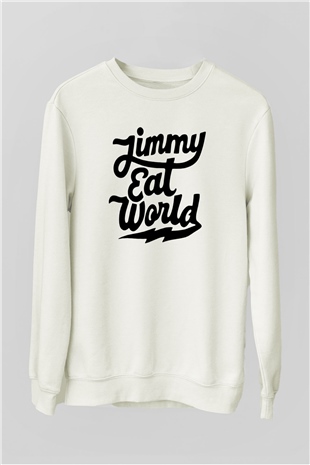 Jimmy Eat World Beyaz Unisex Sweatshirt