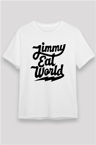 Jimmy Eat World Beyaz Unisex Tişört T-Shirt - TişörtFabrikası