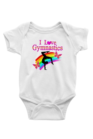 Jimnastik Baskılı Beyaz Unisex Bebek Body - Zıbın