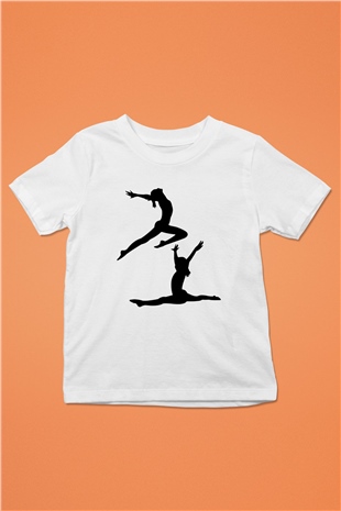 Jimnastik Baskılı Beyaz Unisex Çocuk Tişört