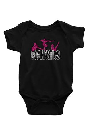 Jimnastik Baskılı Siyah Bebek Body - Zıbın