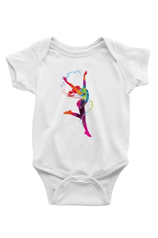 Jimnastik Beyaz Bebek Body - Zıbın