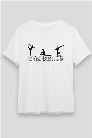 Jimnastik Beyaz Unisex Tişört T-Shirt - TişörtFabrikası