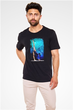 Jimnastik Siyah Unisex Tişört T-Shirt - TişörtFabrikası