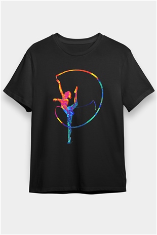 Jimnastikçi Siyah Unisex Tişört T-Shirt - TişörtFabrikası