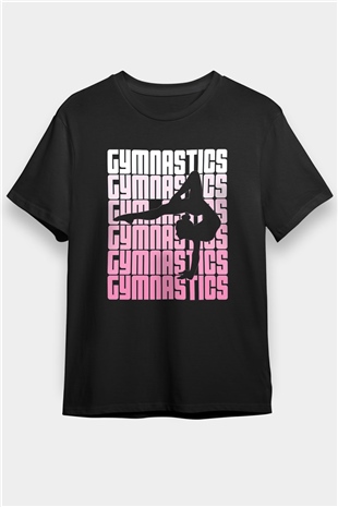 Jimnastikçi Siyah Unisex Tişört T-Shirt - TişörtFabrikası