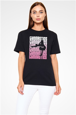 Jimnastikçi Siyah Unisex Tişört T-Shirt - TişörtFabrikası