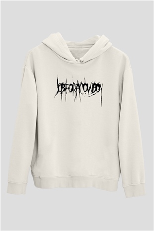 Job for a Cowboy Beyaz Unisex Kapşonlu Sweatshirt