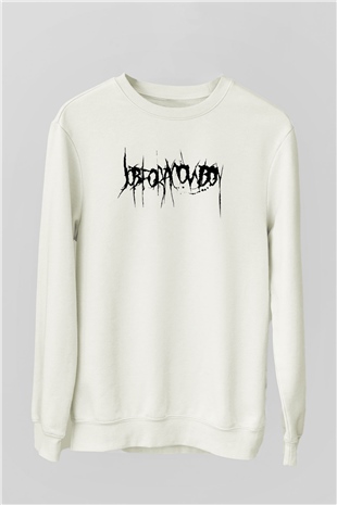 Job for a Cowboy Beyaz Unisex Sweatshirt