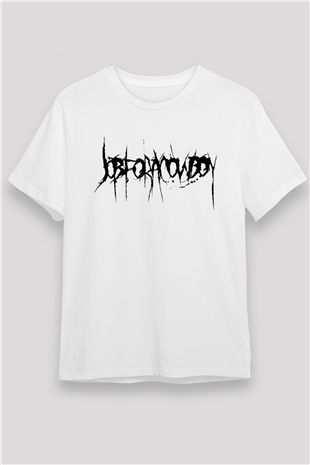 Job for a Cowboy Beyaz Unisex Tişört T-Shirt - TişörtFabrikası