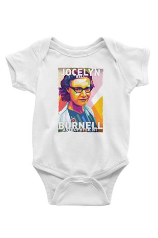 Jocelyn Bell Burnell Baskılı Beyaz Bebek Body - Zıbın