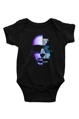 Joe Santriani Baskılı Unisex Siyah Bebek Body - Zıbın