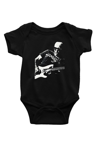 Joe Santriani Baskılı Unisex Siyah Bebek Body - Zıbın