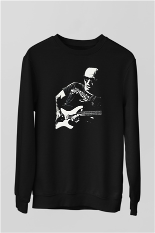 Joe Santriani Baskılı Unisex Siyah Sweatshirt