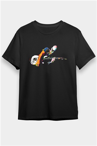 Joe Santriani Baskılı Unisex Siyah Tişört - Tshirt