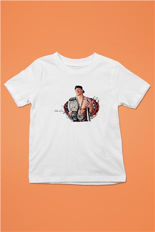 John Cena Baskılı Beyaz Unisex Beyaz Çocuk Tişört - Tshirt