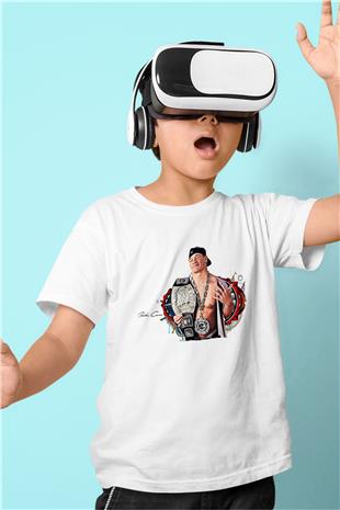 John Cena Baskılı Beyaz Unisex Beyaz Çocuk Tişört - Tshirt