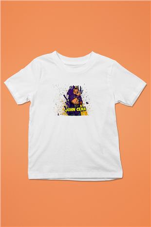 John Cena Baskılı Beyaz Unisex Beyaz Çocuk Tişört - Tshirt