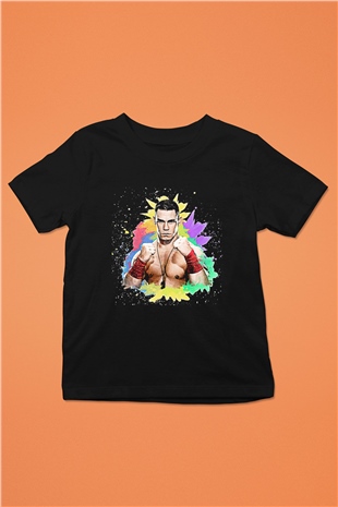 John Cena Baskılı Unisex Siyah Çocuk Tişört - Tshirt