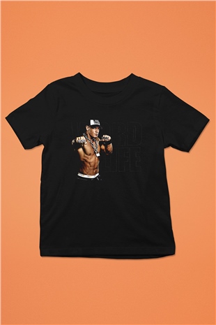 John Cena Baskılı Unisex Siyah Çocuk Tişört - Tshirt
