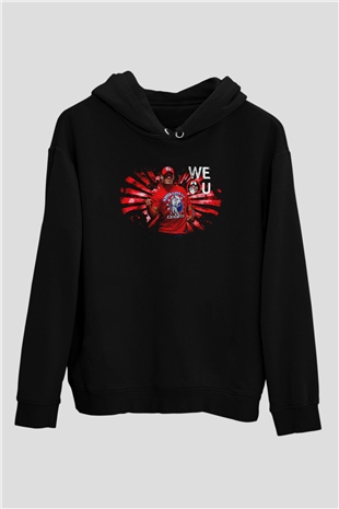 John Cena Baskılı Unisex Siyah Hoodie