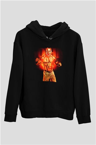 John Cena Baskılı Unisex Siyah Hoodie