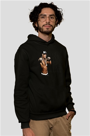 John Cena Baskılı Unisex Siyah Hoodie