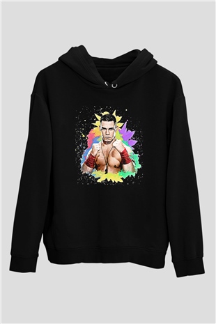 John Cena Baskılı Unisex Siyah Hoodie