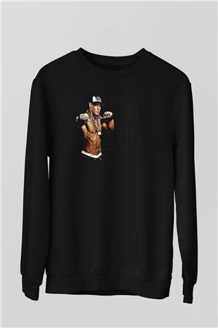 John Cena Baskılı Unisex Siyah Sweatshirt