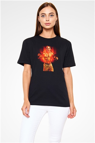 John Cena Baskılı Unisex Siyah Tişört - Tshirt