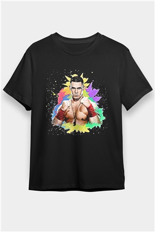 John Cena Baskılı Unisex Siyah Tişört - Tshirt