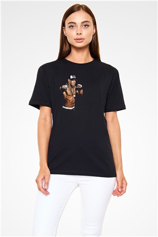 John Cena Baskılı Unisex Siyah Tişört - Tshirt