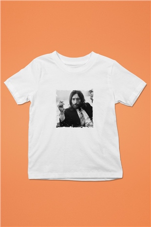 John Lennon Unisex Baskılı Beyaz Çocuk Tişört