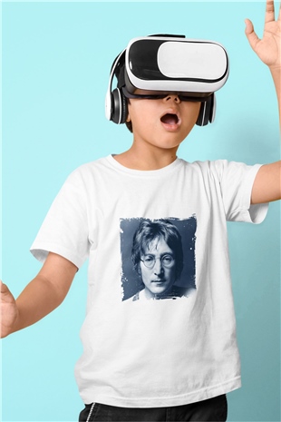 John Lennon Unisex Baskılı Beyaz Çocuk Tişört