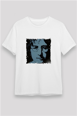 John Lennon Unisex Baskılı Beyaz Tişört