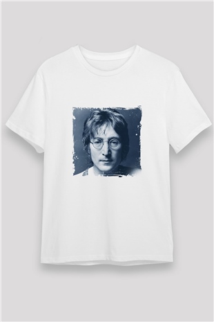 John Lennon Unisex Baskılı Beyaz Tişört
