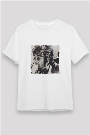 John Lennon Unisex Baskılı Beyaz Tişört