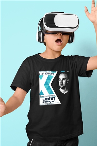 John Ocallaghan Baskılı Siyah Unisex Çocuk Tişört