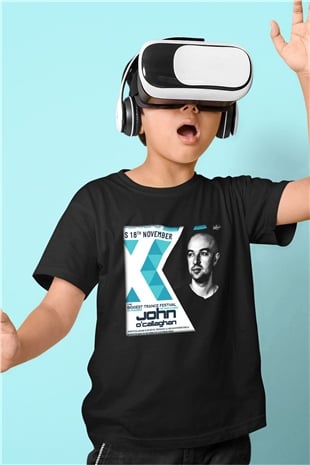 John Ocallaghan Baskılı Siyah Unisex Çocuk Tişört