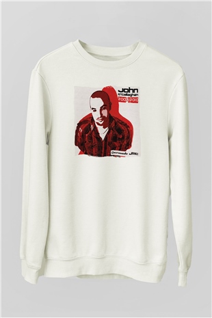 John Ocallaghan Beyaz Unisex Sweatshirt