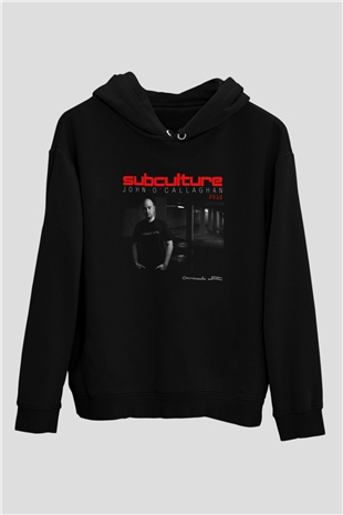 John Ocallaghan Siyah Unisex Kapüşonlu Sweatshirt