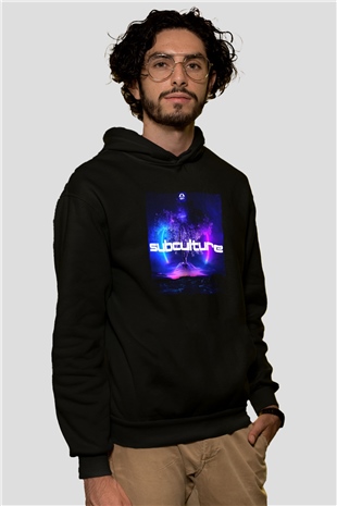 John Ocallaghan Siyah Unisex Kapüşonlu Sweatshirt