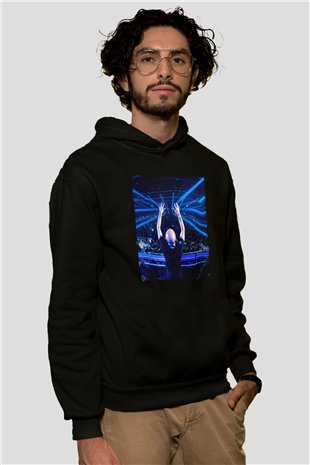 John Ocallaghan Siyah Unisex Kapüşonlu Sweatshirt