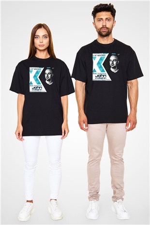 John Ocallaghan Siyah Unisex Oversize Tişört T-Shirt