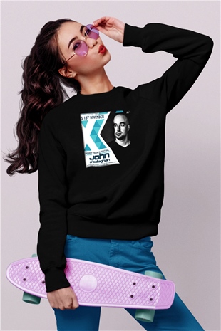 John Ocallaghan Siyah Unisex Sweatshirt