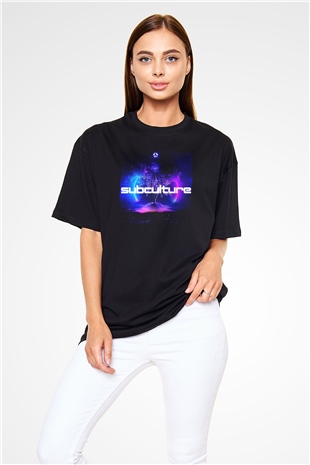 John Ocallaghan Siyah Oversize Tişört Oversize T-shirt - TişörtFabrikası