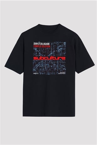 John Ocallaghan Siyah Oversize Tişört Oversize T-shirt - TişörtFabrikası