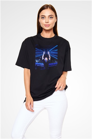 John Ocallaghan Siyah Oversize Tişört Oversize T-shirt - TişörtFabrikası