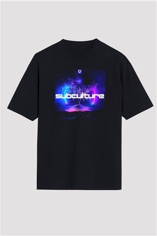 John Ocallaghan Siyah Oversize Tişört Oversize T-shirt - TişörtFabrikası